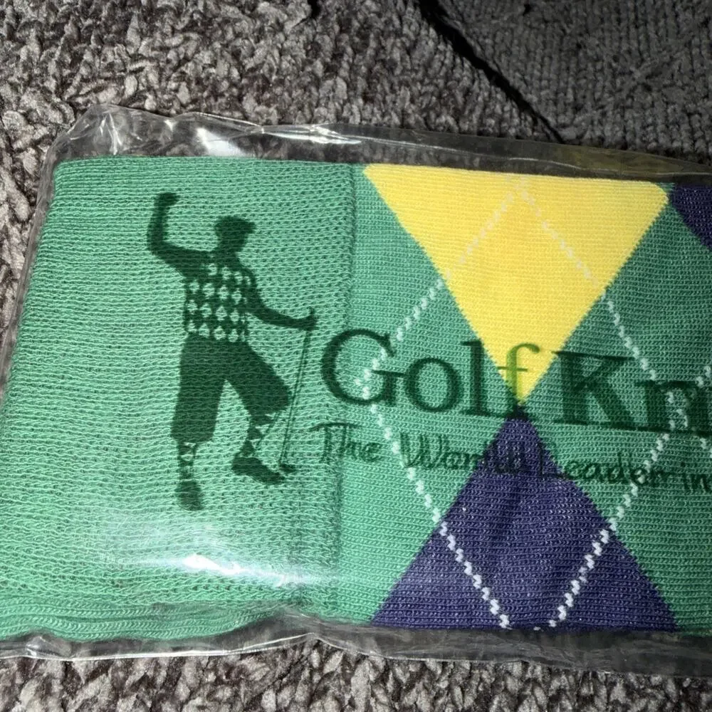 Golf Knickers Colorful Knee High Argyle Cotton Socks Men Yellow Green Blue New